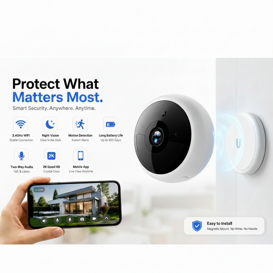 Wireless Magnetic Security Camera 2K