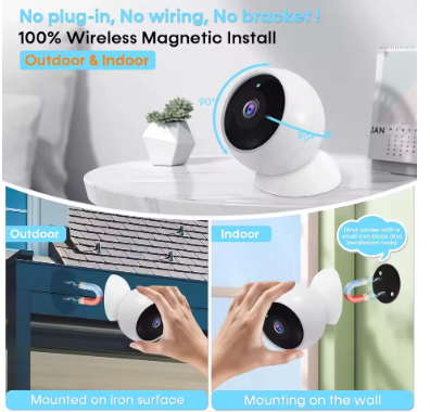 Wireless Magnetic Security Camera 2K